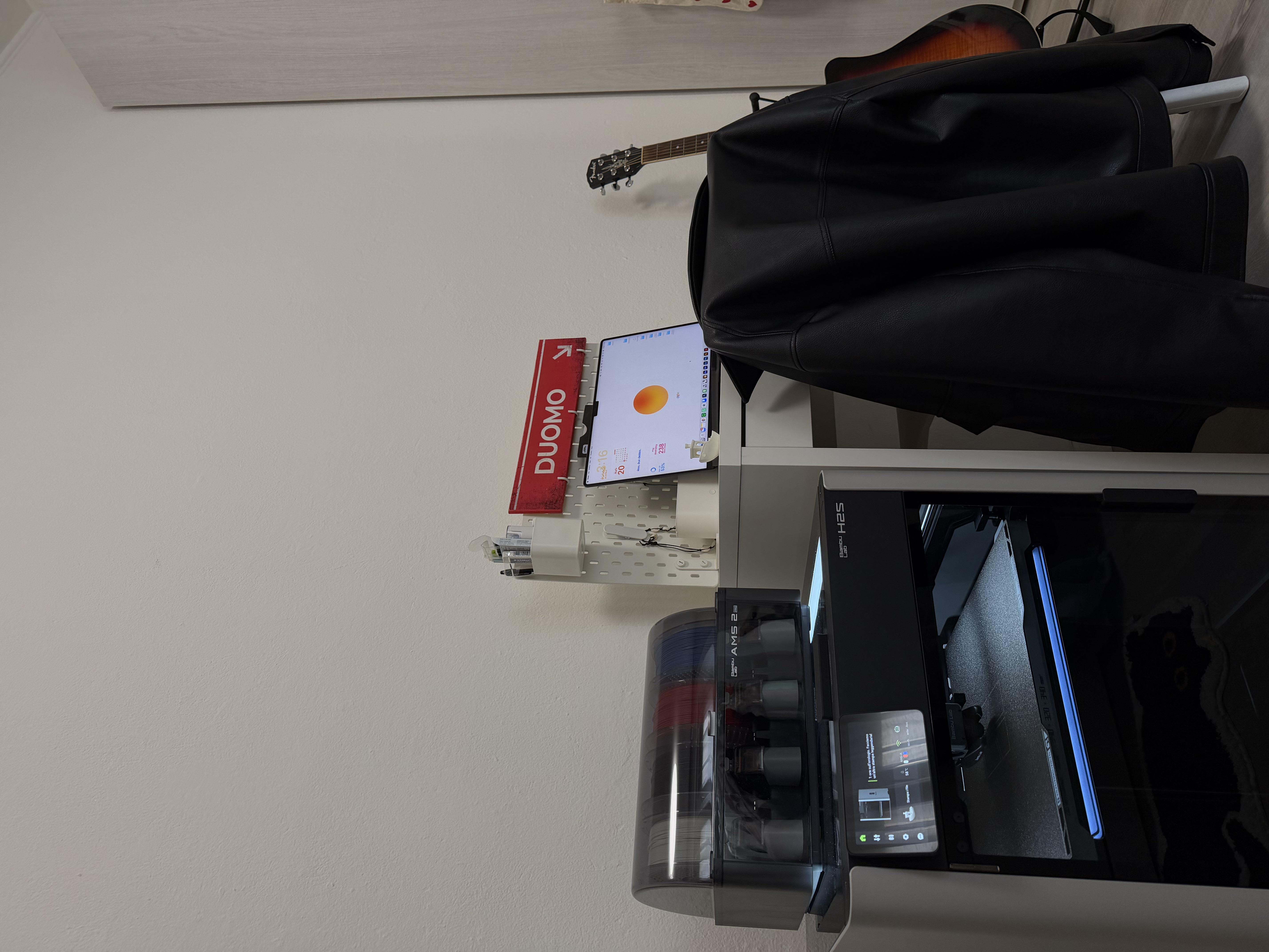 A 3D printer and desk at home